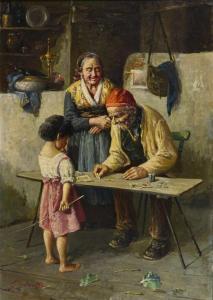 SIMONETTI Alfonso 1840-1892,Genreszene mit Kind und Verkäufer,Wendl DE 2023-10-25