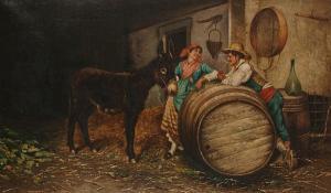 SIMONETTI V 1800,A farmyard flirtation.,1870,Bonhams GB 2006-06-06