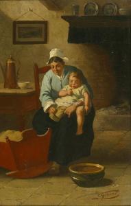SIMONIN Gerard 1800-1800,Mère et enfant,Campo & Campo BE 2019-09-07