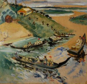 SIMONOVIC Efimova,Rematori in un paesaggio,1929,Il Ponte Casa D'aste Srl IT 2005-11-16