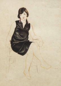 SIMONS Leopold 1901-1979,Portrait d'Argentine à la robe noire, belle soeur ,Mercier & Cie 2019-03-16