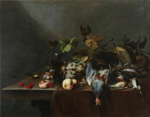 Simons Michiel 1648-1673,Still life with a dead bird and fruits,Sotheby's GB 2023-11-15