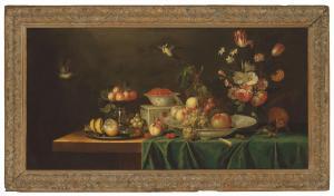 SIMONS PSEUDO 1600-1600,Fruit and flowers on a partially draped table,Christie's GB 2020-12-17