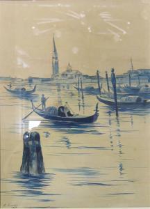 SIMONS R,Gondoles à Venise,1919,Ruellan FR 2017-06-24