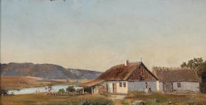 SIMONSEN Niels 1807-1885,A farmhouse in the sun,1854,Bruun Rasmussen DK 2024-02-26