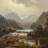 SIMONSEN Niels 1807-1885,A south German mountian scene with river,1845,Bruun Rasmussen DK 2015-08-03