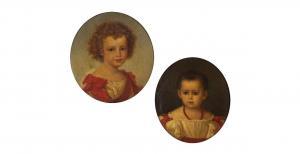 SIMONSON David 1831-1896,Portrait of a young child with curly brown hair we,1862,Mallams 2021-03-10
