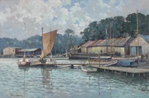 SIMPSON Alan 1941-2007,Burlesdon, the boat yard,Bonhams GB 2023-09-29