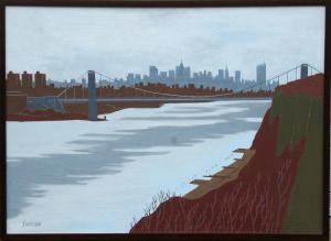 SIMPSON Allan 1935,Winter, George Washington Bridge,1996,Ro Gallery US 2023-04-14