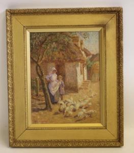 SIMPSON Annie L,Feeding the Ducks,Hartleys Auctioneers and Valuers GB 2016-11-30