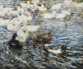 SIMPSON Charles Walter 1885-1971,COLOUR MOSAIC ON THE DUCK POND,Sotheby's GB 2018-12-13