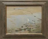 SIMPSON Charles Walter 1885-1971,study of a lone seagull on the shore,Reeman Dansie GB 2013-04-23