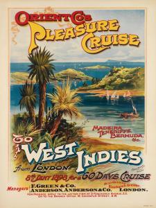 SIMPSON FRED,ORIENT CO'S PLEASURE CRUISE TO WEST INDIES,1899,Swann Galleries US 2016-10-27