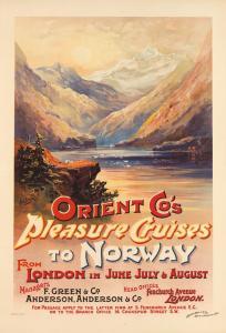 SIMPSON FRED,ORIENT CO'S PLEASURE CRUISES TO NORWAY,1898,Swann Galleries US 2016-10-27
