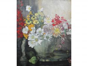 SIMPSON HAROLD A 1913-1944,BOWL OF FLOWERS,Lawrences GB 2017-07-14