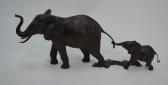 Simpson Michael 1951,Elephant mother and calf,Andrew Smith and Son GB 2019-12-11