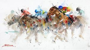 SIMPSON Robert 1955,A Day at the Races,Gormleys Art Auctions GB 2023-09-26