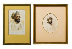 SIMPSON William 1823-1899,Portrait study of Ahmad Khan,Cheffins GB 2022-09-21
