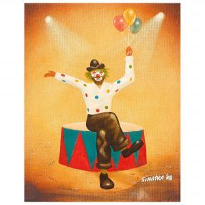 SINATRA Frank 1915-1998,A clown holding balloons while seated on a circus ,1988,Bonhams 2021-12-08