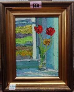 SINCLAIR David 1937,Tulips by the window,Bellmans Fine Art Auctioneers GB 2018-08-04