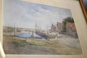 SINCLAIR George S. 1800-1900,Wood  boats in the river,Mallams GB 2014-07-03