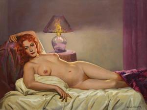SINCLAIR IRVING 1895-1969,Reclining Pin-Up Nude,Clars Auction Gallery US 2016-04-17