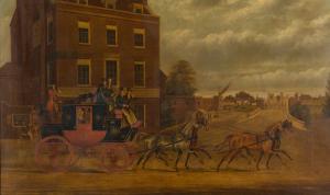 SINCLAIR John 1872-1922,The Davenport and London Royal Mail coach outside ,1820,Sotheby's 2019-12-11