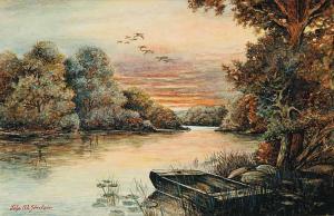 SINCLAIR John Wililam 1885-1959,Untitled - Sunset on a Stream,Levis CA 2009-11-16