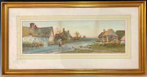 SINCLAIR S,Off to Feed the Geese, Pastoral ,19th century,Bamfords Auctioneers and Valuers 2023-08-09