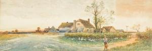 SINCLAIR Sophia,Farmhand Before Geese Before a Farmstead,Rowley Fine Art Auctioneers GB 2018-06-05