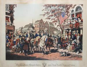 SINCLAIR Thomas S 1805-1881,WASHINGTON'S GRAND ENTRY INTO NEW YOR,1783,Potomack US 2016-11-05