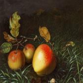 SINDBERG Adamine 1840-1919,A forest floor with apples and a snail,1865,Bruun Rasmussen DK 2010-05-31