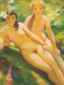 SINDELAR Frantisek 1887-1947,Two Nude Girls,Palais Dorotheum AT 2017-11-25