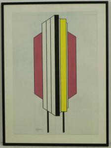 SINEMUS Wilhelmus Friedrich 1903-1987,Compositie in roze, geel en zwart,Venduehuis NL 2017-12-20