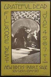 SINGER,Vintage Grateful Dead Fillmore West Rock poster,1970,Clars Auction Gallery 2013-06-16