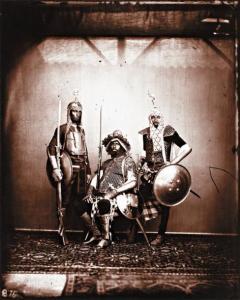 SINGH II MAHARAJA DE JAIPUR RAM 1835-1880,Trois guerriers,1860,Millon & Associés FR 2012-05-13