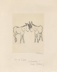 SINTENIS Renee 1888-1965,Two young donkeys,1963,Villa Grisebach DE 2023-12-10