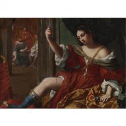 SIRANI Elisabetta 1638-1665,PORTIA WOUNDING HER THIGH,1664,Sotheby's GB 2008-01-24