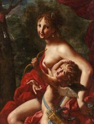 SIRANI Elisabetta 1638-1665,VENUS OCH CUPIDO,1664,Bukowskis SE 2007-05-29