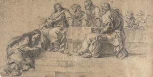 SIRANI Giovanni Andrea 1610-1670,Le Repas chez Simon le Pharisien,Christie's GB 2024-03-20