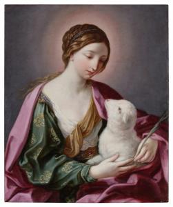 SIRANI Giovanni Andrea 1610-1670,Saint Agnes,Sotheby's GB 2024-02-01