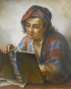 SIRIES Violante Beatrice,A YOUNG MAN READING "NOTIZIA DEL DISEGNO",1775,Sotheby's 2015-12-10