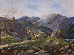 SIROMBO Giovanni 1885-1954,Paysans à la montagne,1908,Boisgirard - Antonini FR 2024-04-02