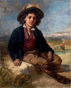 SIROUY Achille 1834-1904,Jeune garçon sur une plage,Cornette de Saint Cyr FR 2018-06-06
