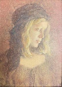 SISKOV Ludmil 1936,Portrait de jeune fille,1975,Digard FR 2024-02-20