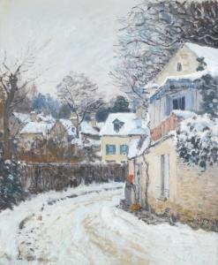 SISLEY Alfred 1839-1899,ROUTE À LOUVECIENNES,1874,Sotheby's GB 2015-02-03