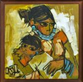 SIVANESAN M 1940-2015,Uncertainty, Mother and Child,1967,David Lay GB 2014-04-03