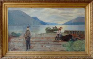 SIVERTSEN Oscar 1876-1940,On the shore near the fjords,1899,Antonija LV 2019-01-28