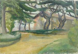 SJOBLOM H 1875,House through the trees in Provence,1947,Burstow and Hewett GB 2013-05-01