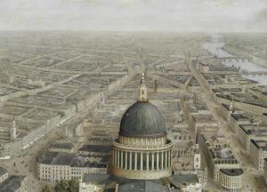 SJOMAN H 1900-1900,A panoramic view of London,1920,Bonhams GB 2015-06-09